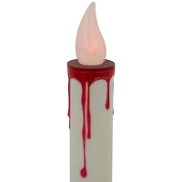 9" Flickering LED Halloween Candle Lamp with Dripping Blood Effect