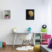 Stupell Industries Earth's Moon Celestial Facts Outer Space Infographic Canvas Wall Art