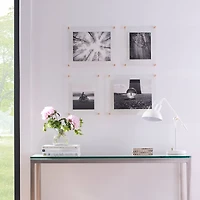 Wexel Art Double Panel Clear Acrylic Floating Wall Frame with Gold Hardware