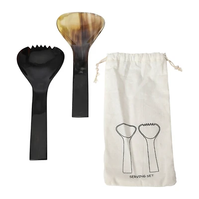 Hello Honey® Horn Salad Servers Set