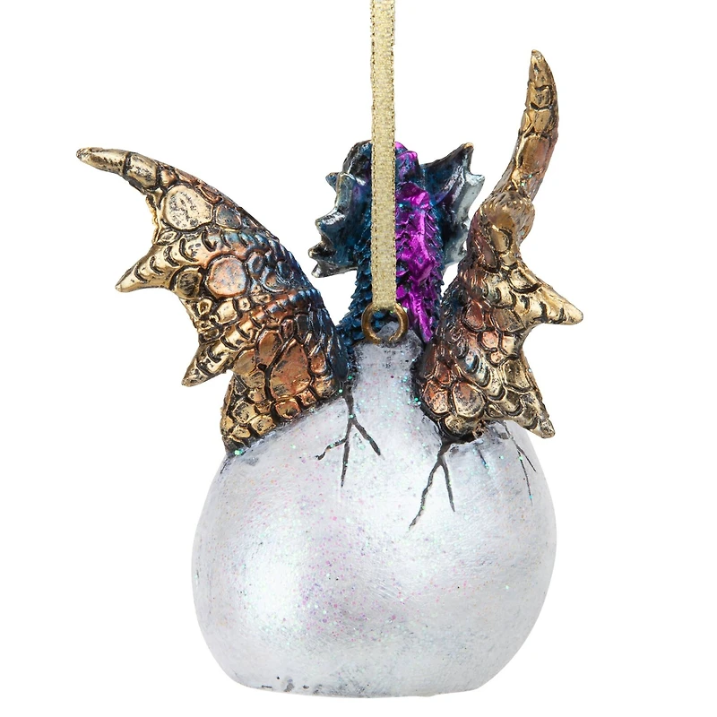 Design Toscano Hard Boiled Dragon Hatchling Holiday Ornament