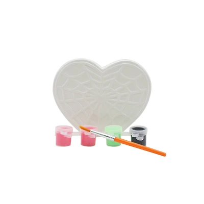 Glow-in-the-Dark Heart Web Ceramic Pot Craft Kit by Creatology™