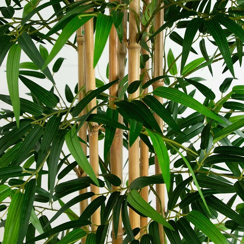 11ft. Green Artificial Bamboo Tree with Real Bamboo Trunks