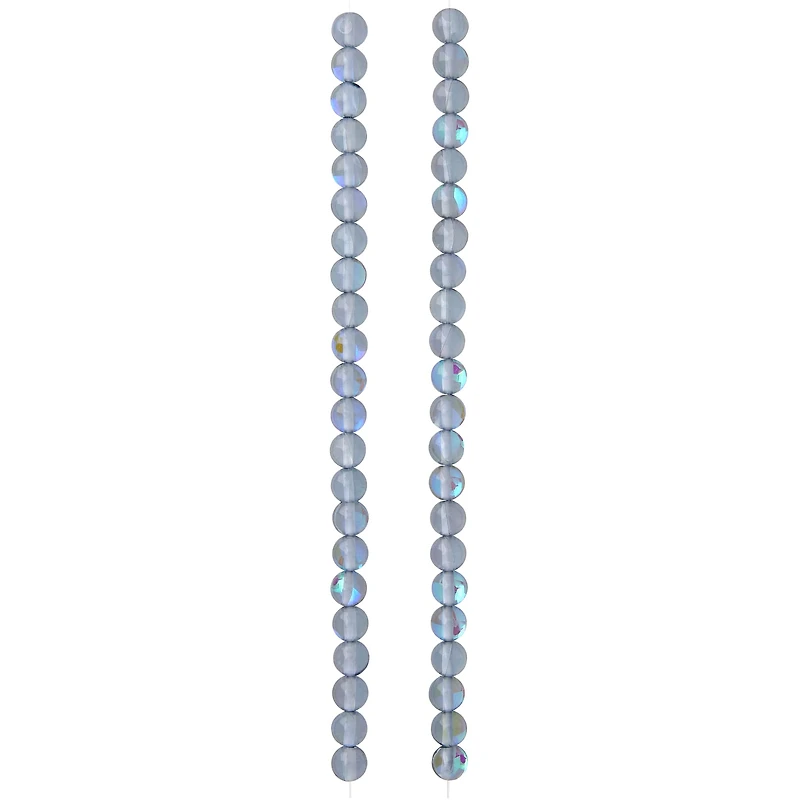 Gray Synthetic Opal Glass Round Beads, 6mm by Bead Landing™