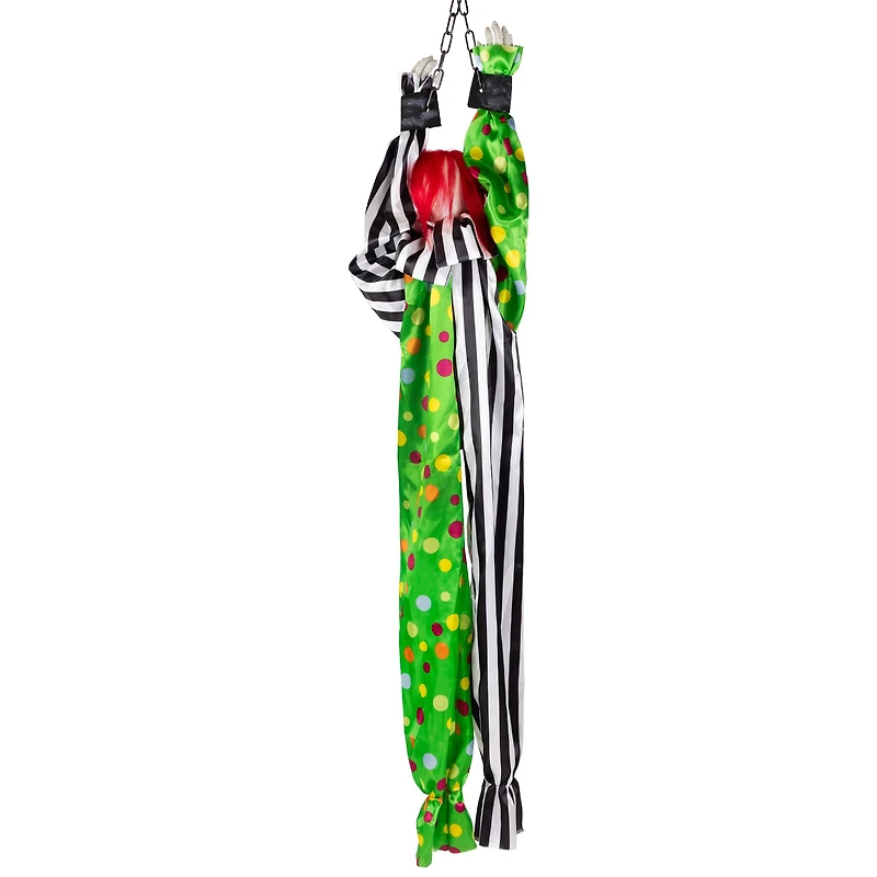 5ft Animated Shaking Clown with Sound Hanging Halloween Decoration