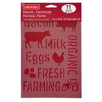 Farmhouse Stencils, 7" x 10" by Craft Smart®