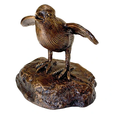 Design Toscano 6" Single Baby California Quail Solid Cast Bronze Garden Statue