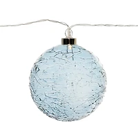 LED Blue Crackle Glass Ball Ornament String