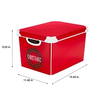 Simplify 15.4" Christmas Wreath 60 Ornament Storage Tote Bin