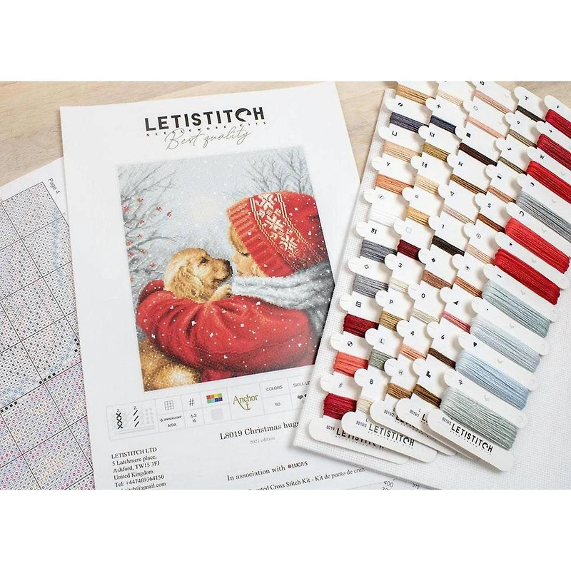 Letistitch Christmas Hugs Counted Cross Stitch Kit