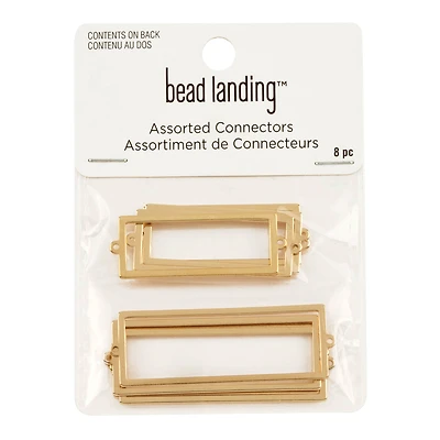 12 Packs: 8 ct. (96 total) Assorted Rectangle Connectors by Bead Landing™