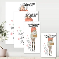 Designart - Cute Girl With Dog