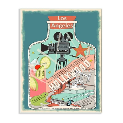 Stupell Industries Vintage City Jar Los Angeles California Wall Plaque