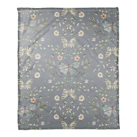 Butterfly Pattern Coral Fleece Blanket
