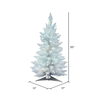 2.5ft. Pre-Lit Sparkle White Spruce Artificial Christmas Tree