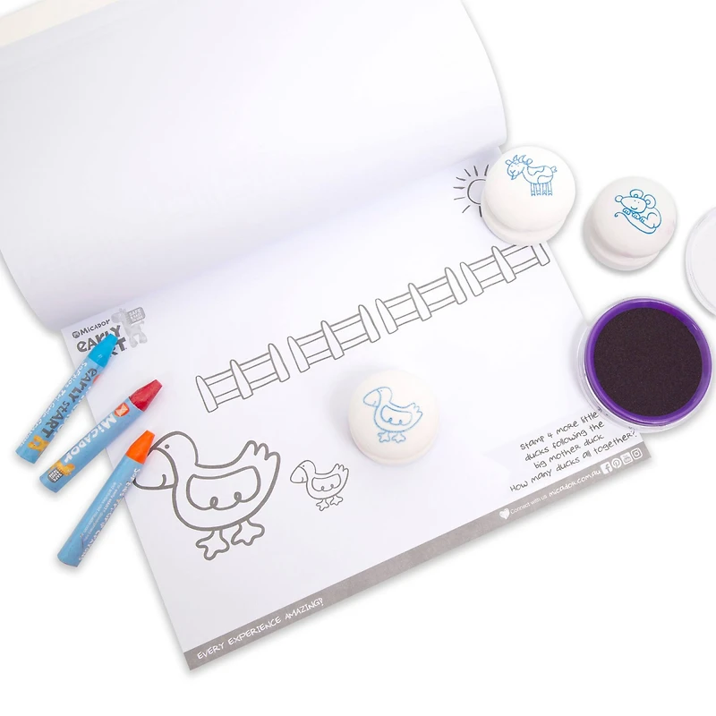 Micador® early stART® Stamp & Colour Barnyard Pack, 9ct.
