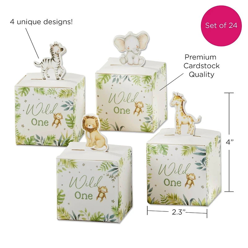 Safari Baby Favor Box Set, 24ct.