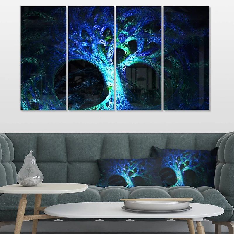 Designart - Magical Blue Psychedelic Tree