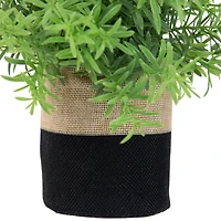 9" Green Leafy Foliage in Fabric Covered Pot