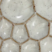 Hello Honey® White Speckled 13-Section Stoneware Dish