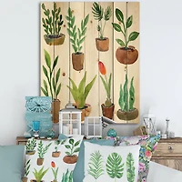 Designart - Eight Potted House Plants