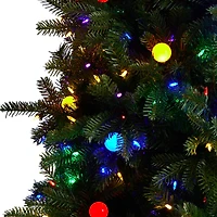 7.5ft. Pre-Lit Montana Mountain Fir Artificial Christmas Tree, Multicolor LED Lights