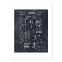 Guitar Patent 12" x 16" Canvas Wall Art