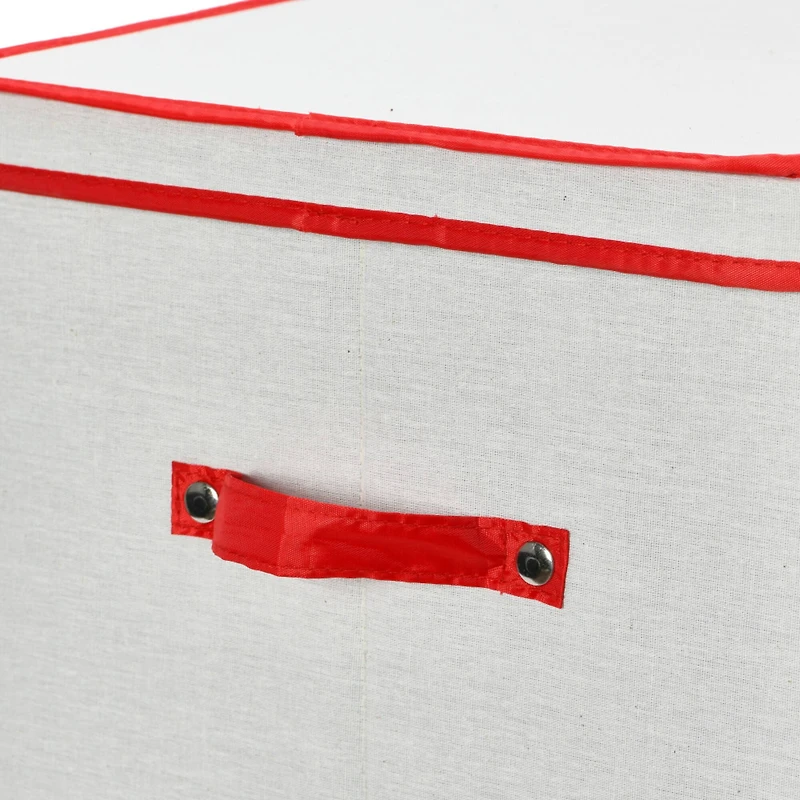 Household Essentials Red & White Ornament Storage Box