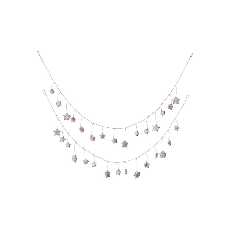 Hello Honey® 6 ft. Printed Paper Star with Woodland Flora & Fauna Pattern Garlands Set