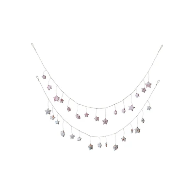 Hello Honey® 6 ft. Printed Paper Star with Woodland Flora & Fauna Pattern Garlands Set