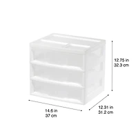 IRIS 13" Clear Tabletop Storage Drawers
