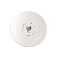 13" Chicken Print Stoneware Platter Set
