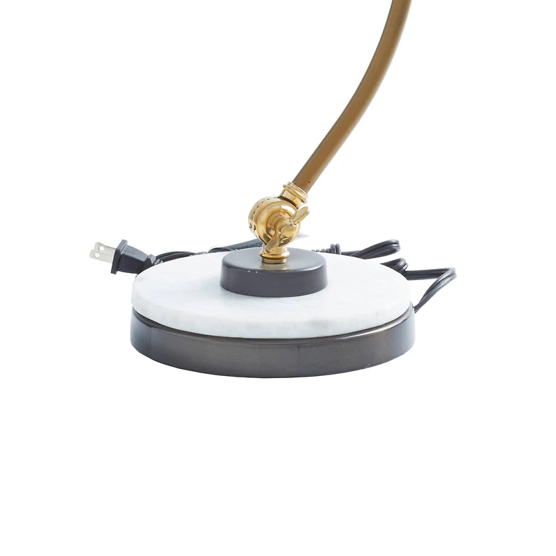 Black Metal Traditional Desk Lamp, 19" x 7" x 12"