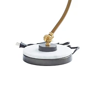 Black Metal Traditional Desk Lamp, 19" x 7" x 12"