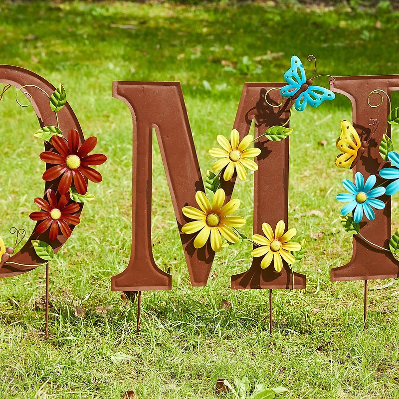 Glitzhome® 2ft. Multi-Functional Metal WELCOME Yard Stakes, 7ct.
