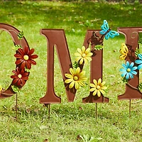 Glitzhome® 2ft. Multi-Functional Metal WELCOME Yard Stakes, 7ct.