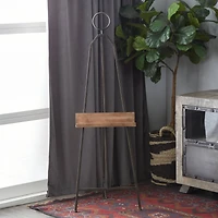 Black Iron Industrial Easel, 52" x 16" x 18"