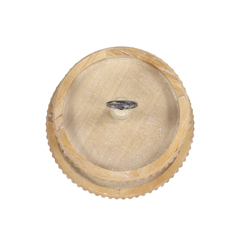 Light Brown Wood Natural 2 Tier Tray Stand