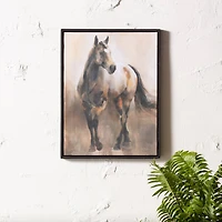 18.25" x 24" Framed Horse Canvas Art