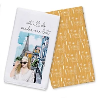 Not All Who Wander Are Lost 16" x 25" Tea Towel Set of 2