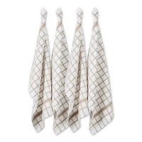 DII® Stone Windowpane Terry Dishtowels, 4ct.