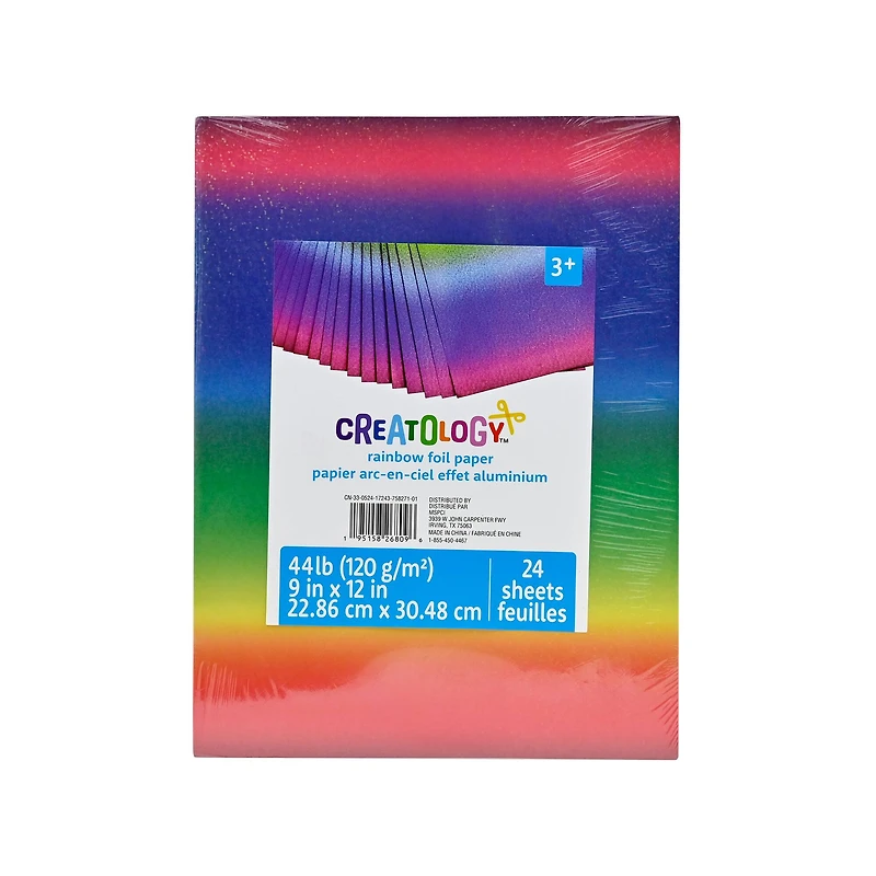 9" x 12" Rainbow Foil Paper, 24ct. by Creatology™