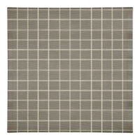 Taupe & White Check Cotton Twill Napkin