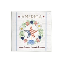 Stupell Industries America My Sweet Home Daisy Wreath Wall Plaque Art