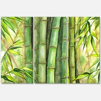 Designart - Bright Green Bamboo Stems