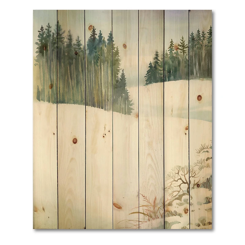 Designart - Pine Forest In Snowy Winter Landscape