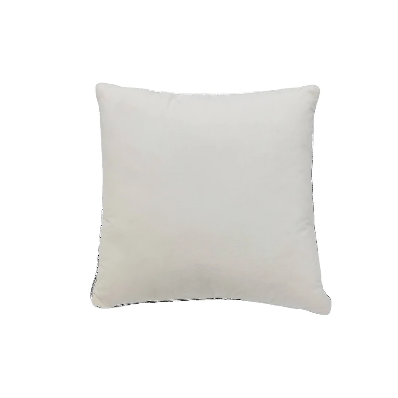 16" White & Silver Glitter Snowflake Throw Pillow by Ashland®