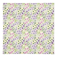 Whimsical Spring Floral Napkin 10" x 10" Cotton Twill Napkin