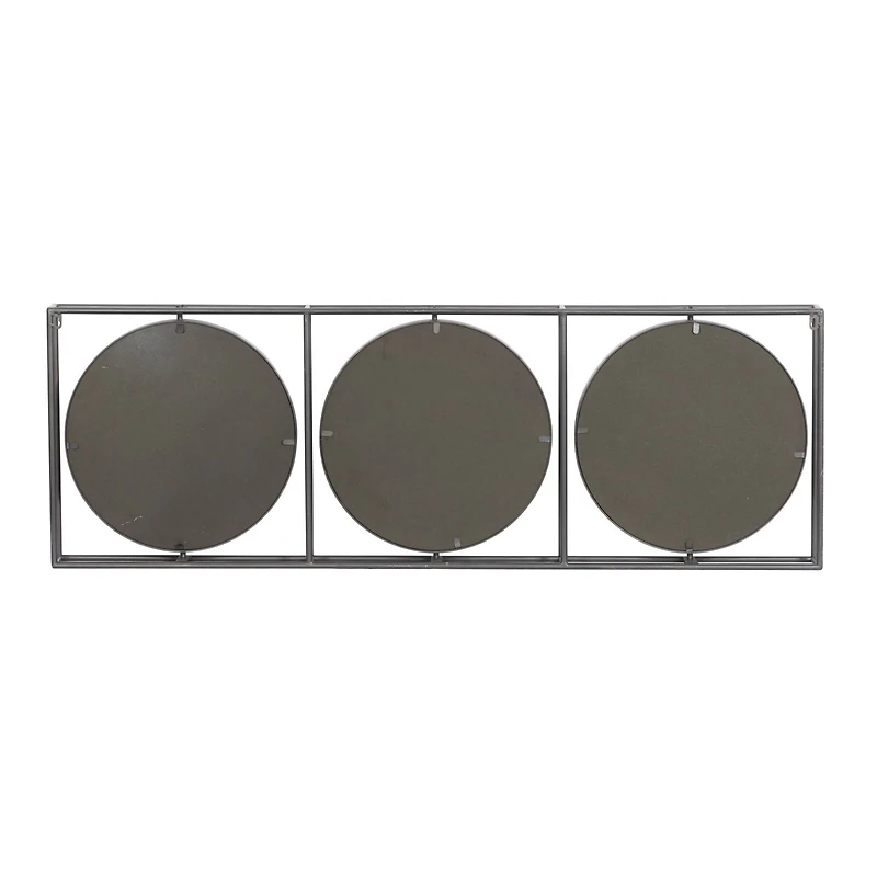52" Gray Metal Modern Wall Mirror