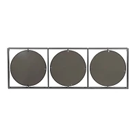 52" Gray Metal Modern Wall Mirror